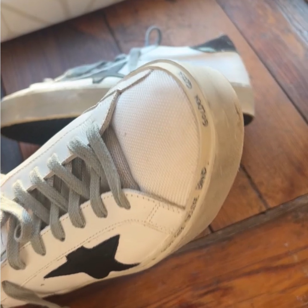 Golden Goose White and Black Sneakers - Picture 5 of 6